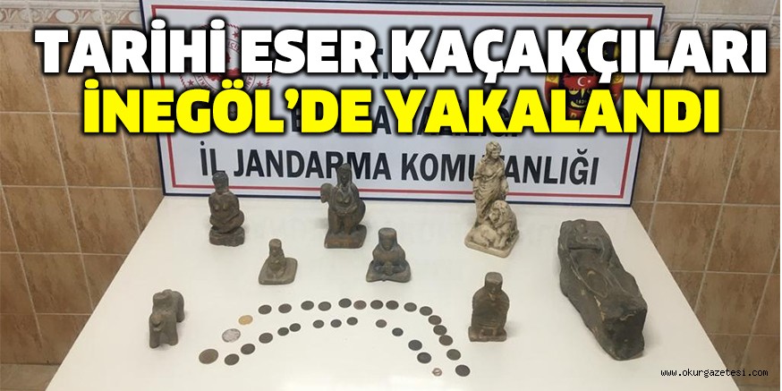 TARİHİ ESER KAÇAKÇILARI İNEGÖL’DE YAKALANDI