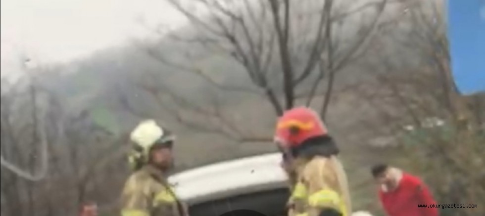 Ümitalanda feci kaza; takla attı