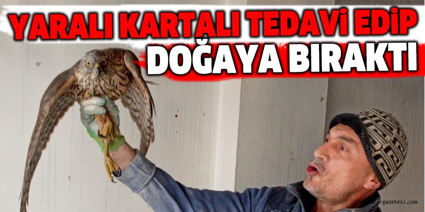 YARALI KARTALI TEDAVİ EDİP DOĞAYA BIRAKTI