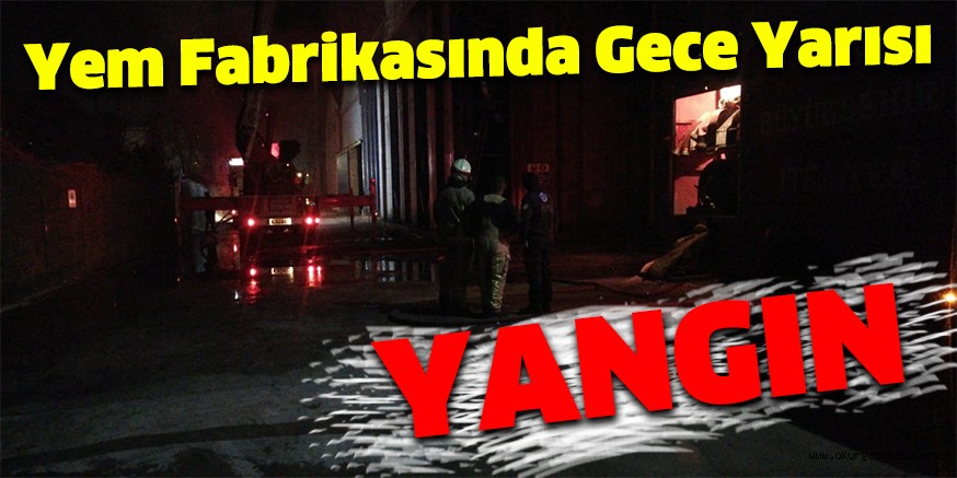 Yem fabrikasında korkutan yangın