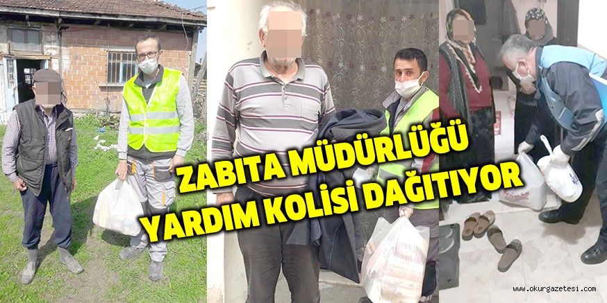 ZABITA MÜDÜRLÜĞÜ YARDIM KOLİSİ DAĞITIYOR