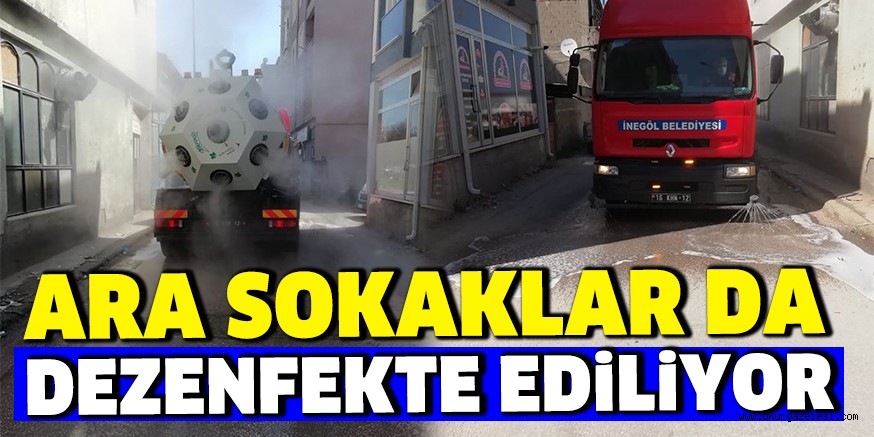 ARA SOKAKLAR DA DEZENFEKTE EDİLİYOR