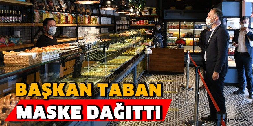 BAŞKAN TABAN, MASKE DAĞITTI