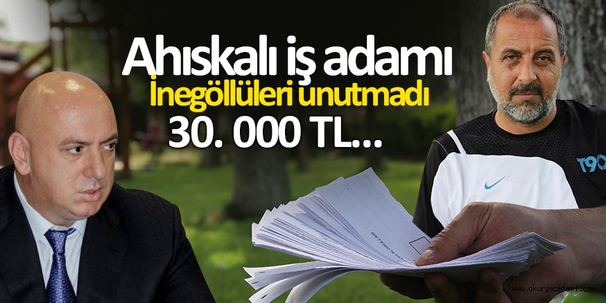 Ahıskalı işadamı Tarık Celaloğulları İnegöllülere yardımı sürdürüyor