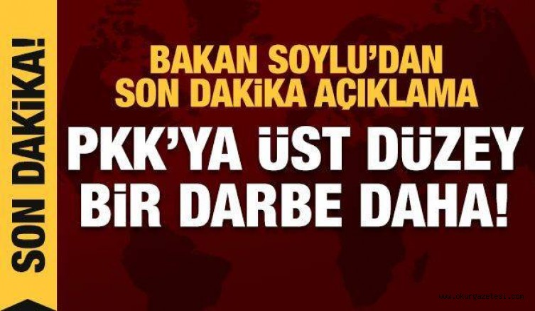 Bakan Soylu açıkladı: PKK’ya bir darbe daha!
