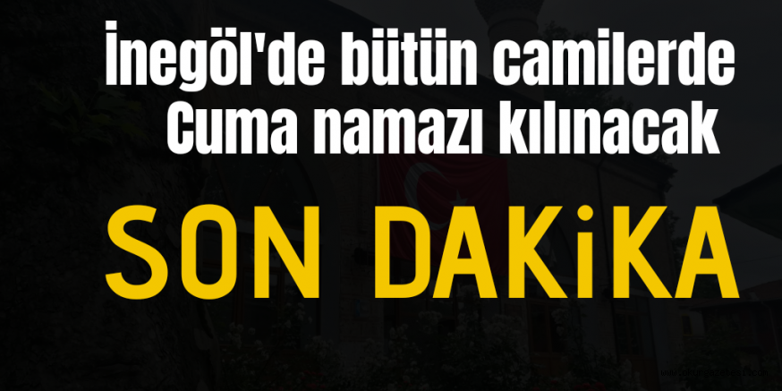 Bütün camilerde namaz kılınacak