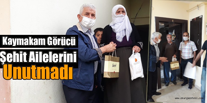 Kaymakam Görücü Şehit Ailelerini Unutmadı