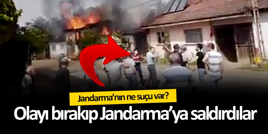 Olayı bırakıp Jandarma’ya saldırdılar