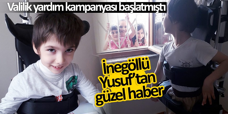 Doğuştan serebral palsi hastası Yusuf’tan iyi haber var