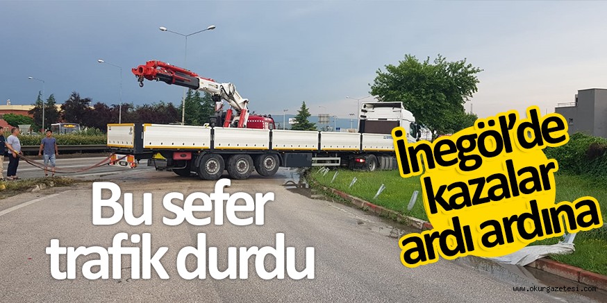 İki ayrı kaza Bursa Ankara Karayolunu trafiğe kapattı
