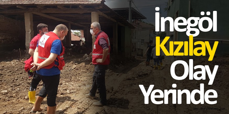 İnegöl Kızılay olay yerinde