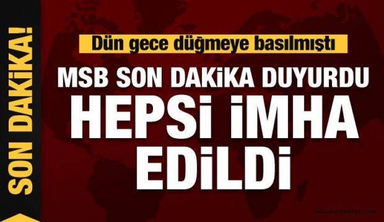 MSB’den son dakika ‘Pençe-Kartal operasyonu’ açıklaması