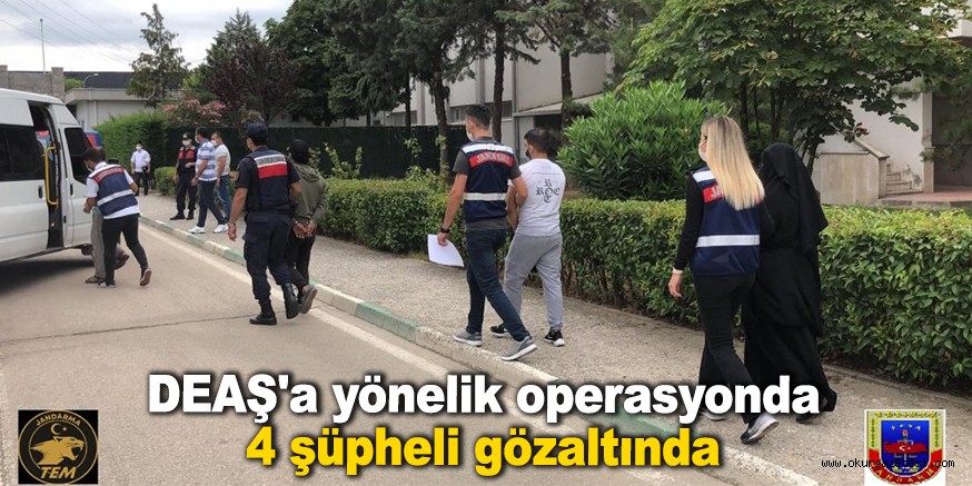 DEAŞ’a yönelik operasyonda 4 şüpheli gözaltında