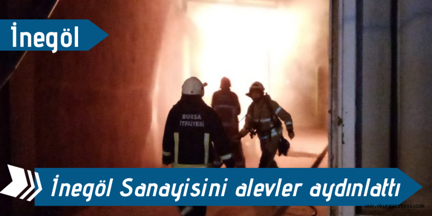 İnegöl’de 2 mobilya imalathanesinde yangın