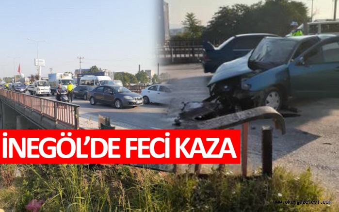 İNEGÖL’DE FECİ KAZA; 1 AĞIR YARALI