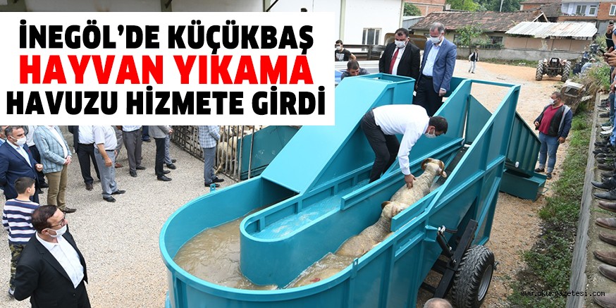 İNEGÖL’DE KÜÇÜKBAŞ HAYVAN YIKAMA HAVUZU HİZMETE GİRDİ