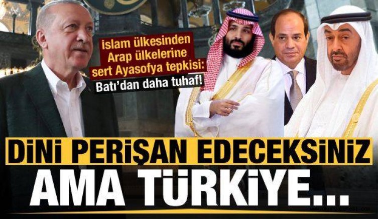 İslam ülkesinden Arap ülkelerine sert Ayasofya tepkisi: Dini perişan edeceksiniz! Ama Türkiye..