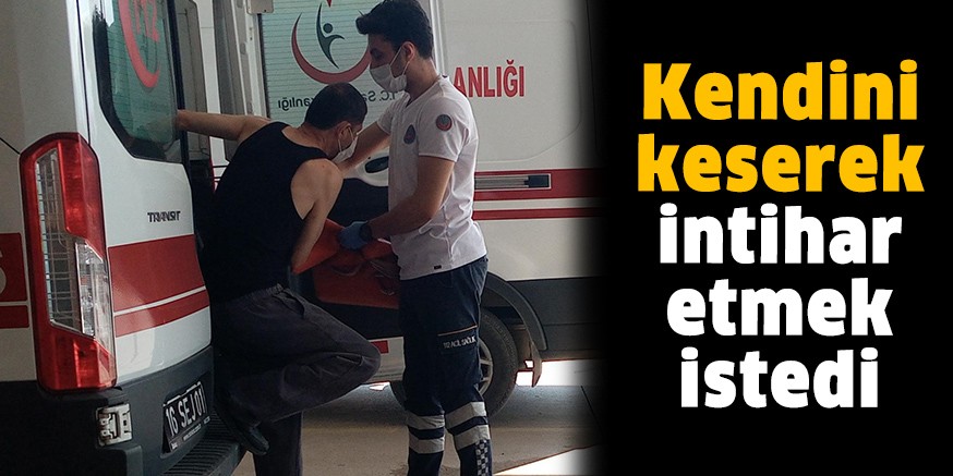 Kendini keserek intihar etmek istedi