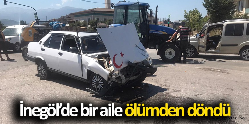 Traktör ile otomobil çarpıştı; 1 kişi yaralandı