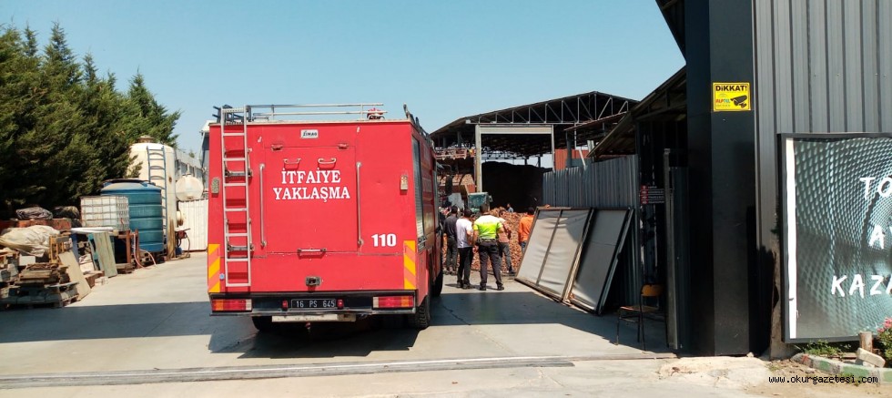İNEGÖL’DE FABRİKA YANGINI