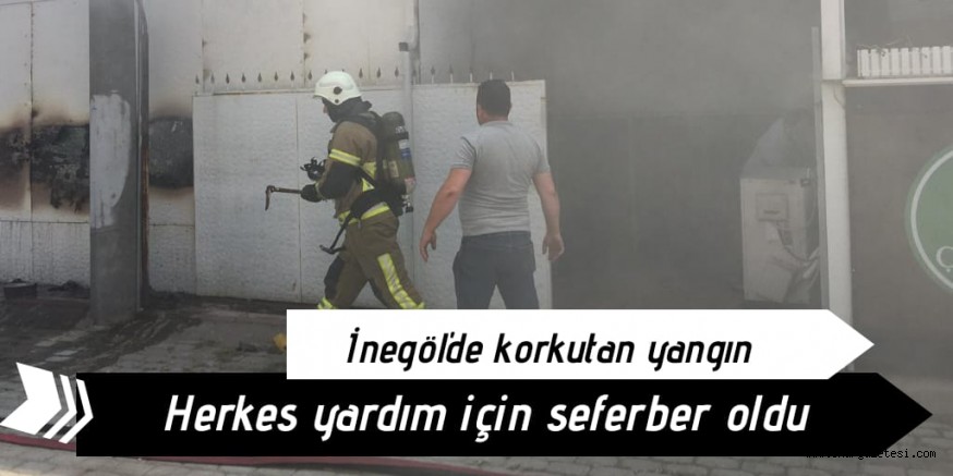 İnegöl’de korkutan yangın