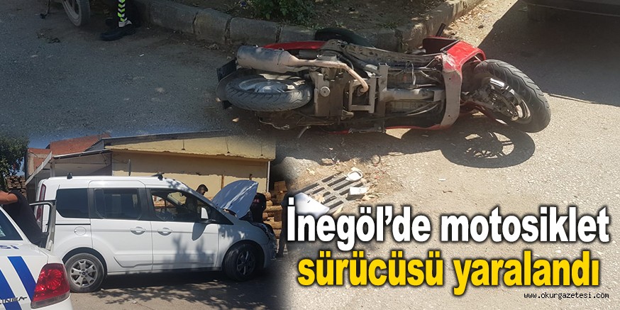 Motosiklet sürücüsü yaralandı