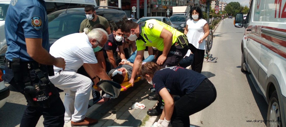 Otomobil ile bisiklet çarpıştı; 1 yaralı