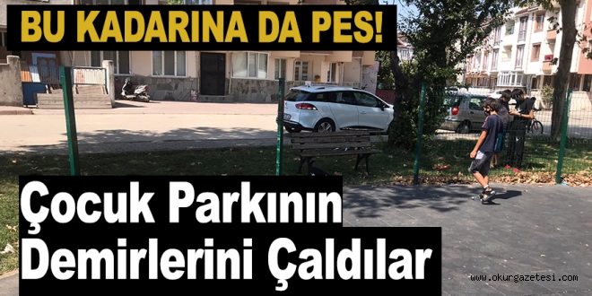 Çocuk parkının demirleri çalındı