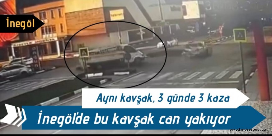 İnegöl’de ‘Kazalar kavşağı’
