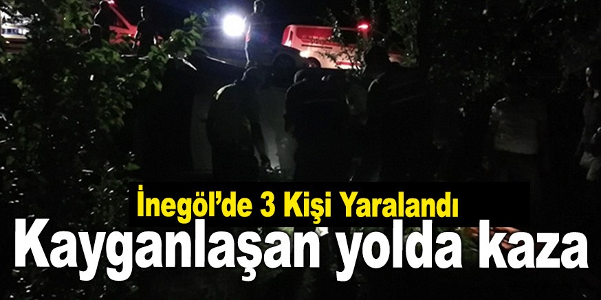 Kayganlaşan yolda kaza; 3 yaralı