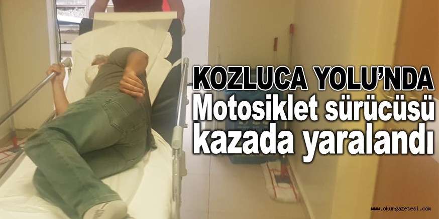 Motosiklet sürücüsü kazada yaralandı