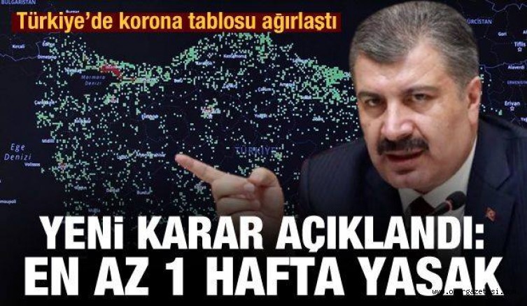 Tablo ağırlaştı! Bilim Kurulu’ndan koronavirüs kararı: En az bir hafta yasak