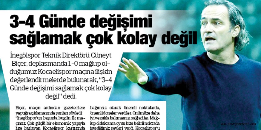 3-4 Günde değişimi sağlamak çok kolay değil