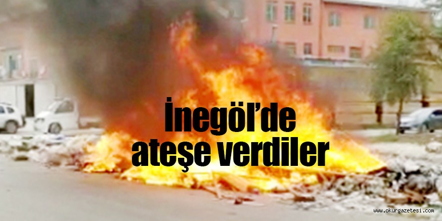Çöpleri ateşe verdiler