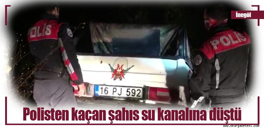 Polisten kaçan şahıs, su kanalına düştü