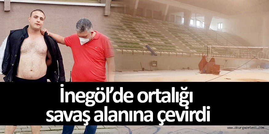 kapalı spor salonunu savaş alanın çevirdi