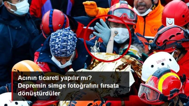 65 saat sonra enkazdan kurtarılan Elif’in depremin simgesi olan karesini fırsata dönüştürdüler! Tepkiler çığ gibi