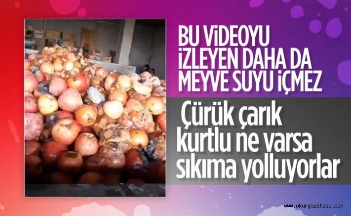 Çürük ve küflü meyvelerden meyve suyu yapıldığı iddiası