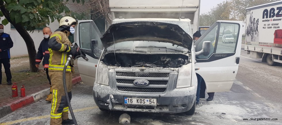 İnegöl’de araç alevlere teslim oldu