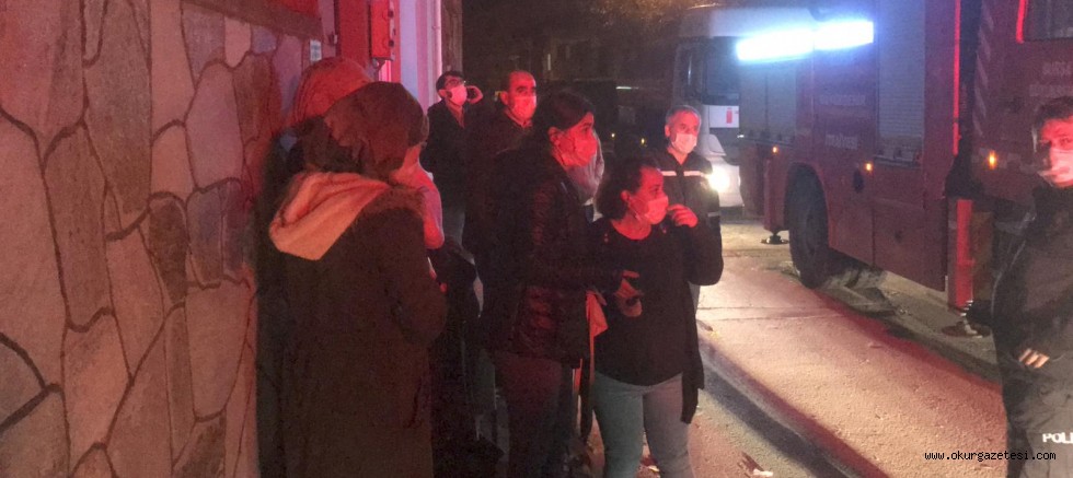 Karantina altındaki ailenin evinde yangın