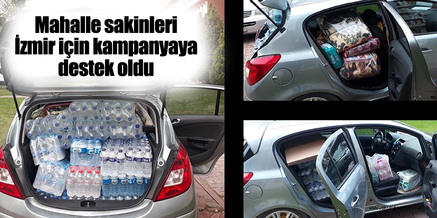 Mahalle sakinleri İzmir için kampanyaya destek oldu