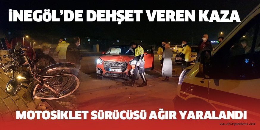 Motosiklet sürücüsü ağır yaralandı