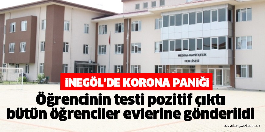 Öğrencinin testi pozitif çıktı bütün öğrenciler evlerine gönderildi
