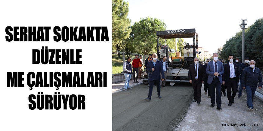 SERHAT SOKAKTA DÜZENLEME ÇALIŞMALARI SÜRÜYOR