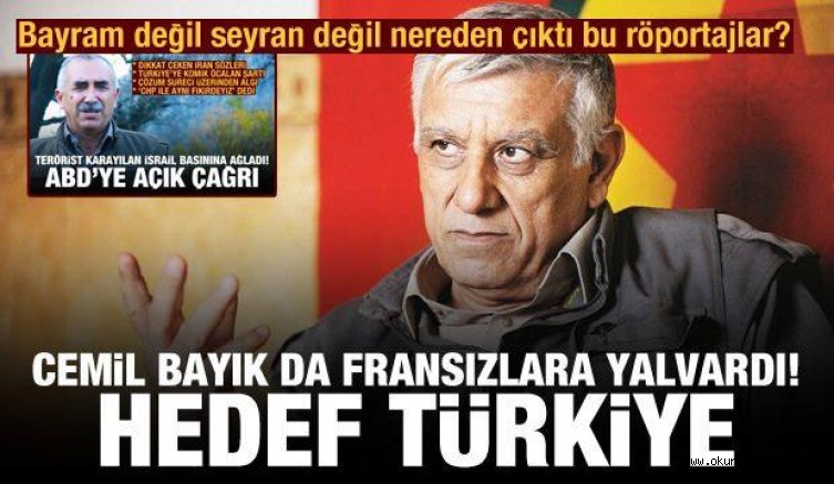 Teröritbaşı Cemil Bayık Fransız gazetesine yazdı! Türkiye’yi hedef aldı