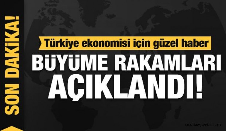 Türkiye’nin 3’üncü çeyrek büyüme rakamları açıklandı