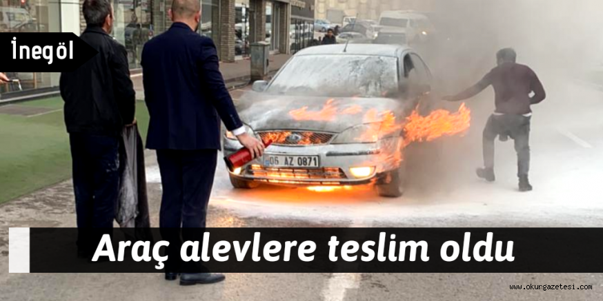 Araç alevlere teslim oldu