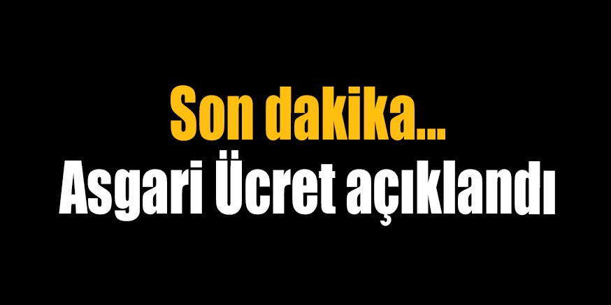 Son dakika… Asgari Ücret açıklandı