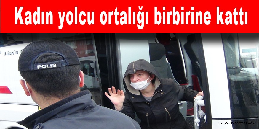 Kadın yolcu ortalığı birbirine kattı