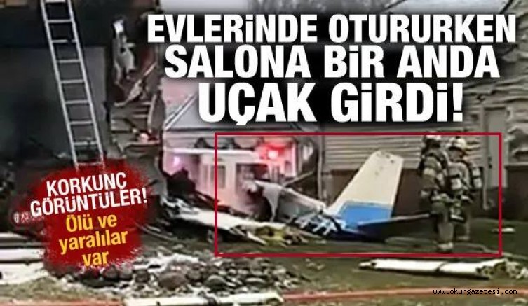 Küçük uçak eve girdi: Ölü ve yaralılar var!
